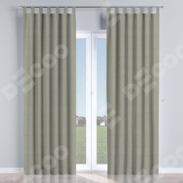 Комплект штор на петлях лён димаут серый