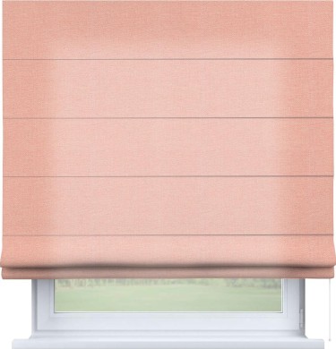 Римская штора «Кортин» для проема, ткань лён розовый