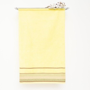 Полотенце махровое Магнолия 70х140 см, желтый, хл 100%, 430 г/м2