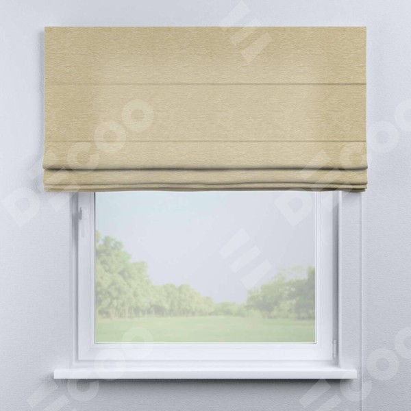 Римская штора «Кортин» для проема, ткань софт однотонный светло-бежевый