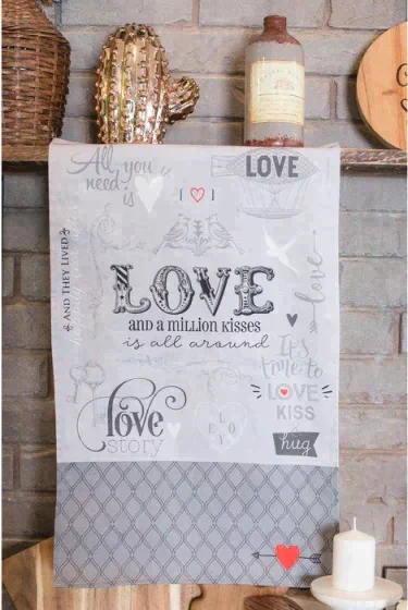 Полотенце "Этель" Love 40х67 см, 100% хл, саржа 190 гр/м2