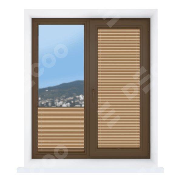 Штора плиссе Корона кофейный