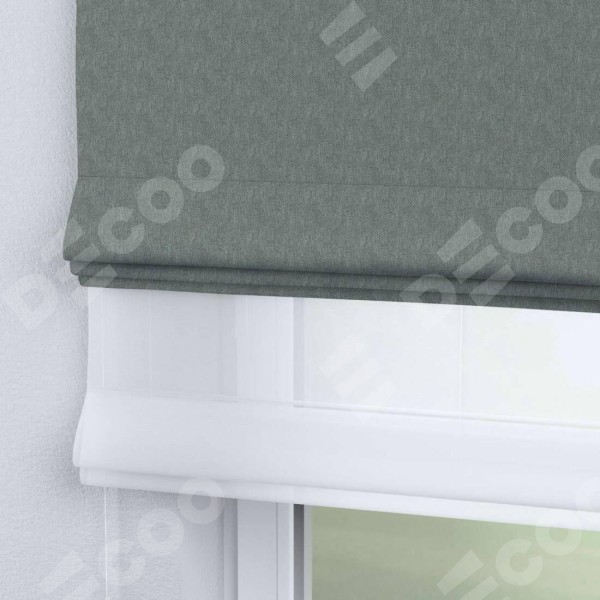 Римская штора «Кортин» день-ночь, ткань лён димаут, серый