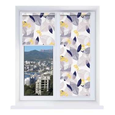 Рулонная штора Мини с принтом Листопад