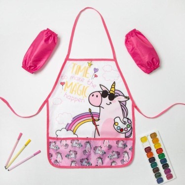 Набор детский для творчества Этель "Единорог" фартук 49 х 39 см и нарукавники