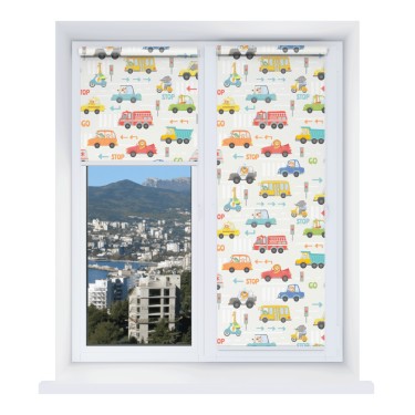 Рулонная штора Мини с принтом Дорожные правила
