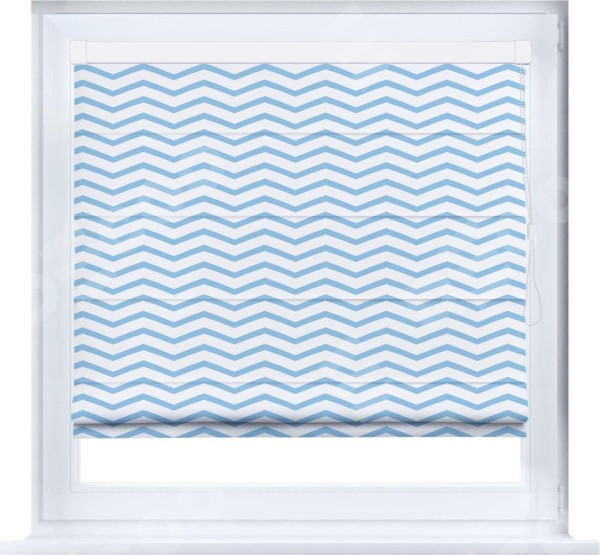 Римская штора «Кортин» кассетная «Зигзаг мелкий»