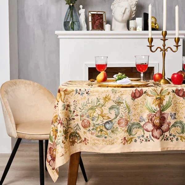 Набор столовый "Этель" Floral pattern скатерть 147*219 +/-2см с ГМВО, салф. 40х40 см - 12 шт