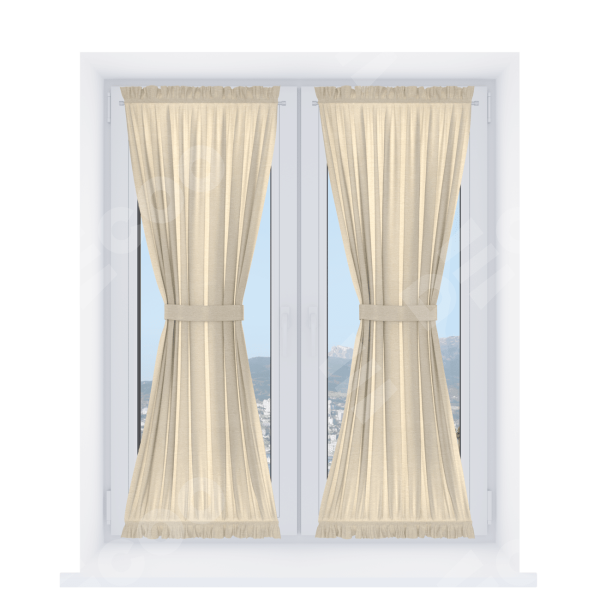 Штора песочные часы «Кортин», ткань софт однотонный бежевый лайт