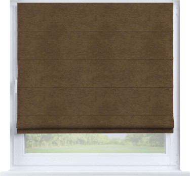 Римская штора «Кортин» на створку, ткань софт однотонный бронзовый