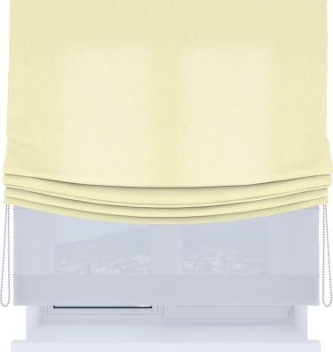 Римская штора «Кортин», канвас светло-бежевый, день-ночь с мягкими складками