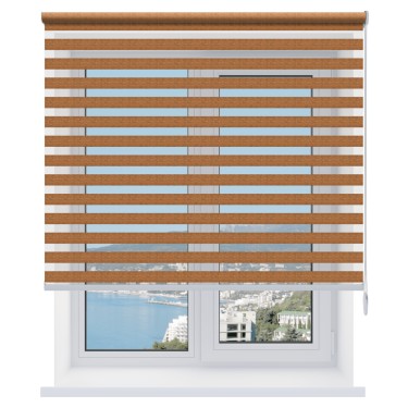 Рулонная штора День-ночь Savana коричневый