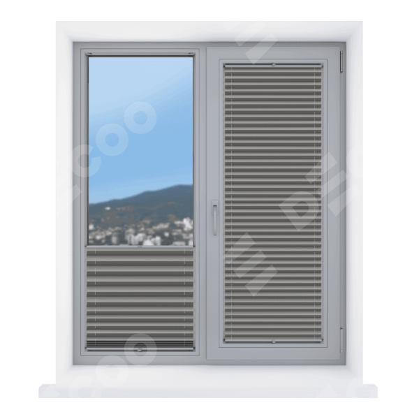 Штора плиссе ткань Солеа серый