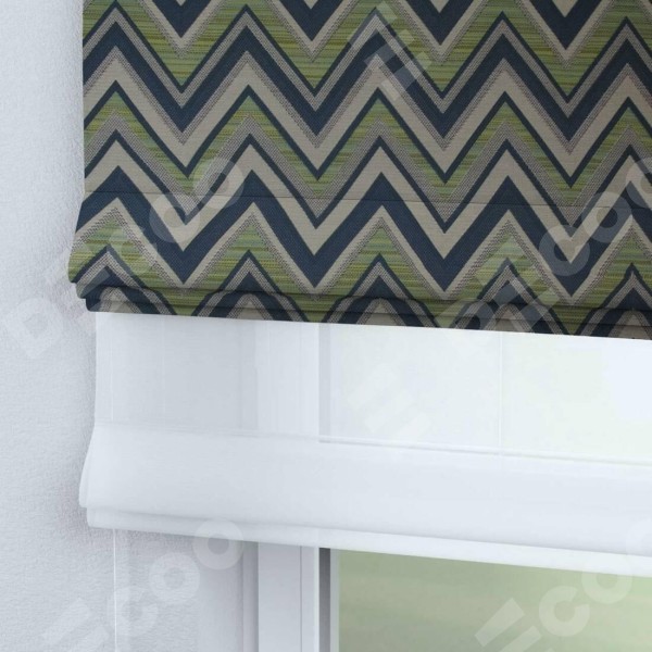 Римская штора «Кортин» день-ночь, ткань Меандр back