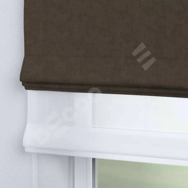 Римская штора «Кортин», канвас коричневый, день-ночь
