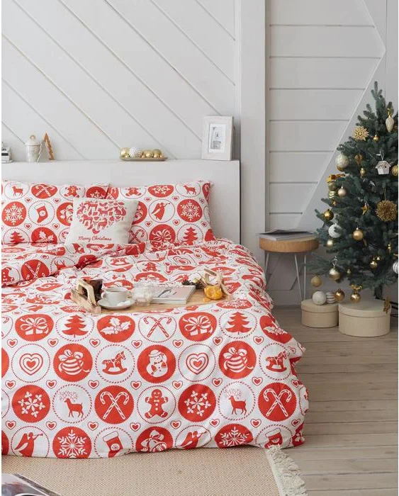 Постельное белье LoveLife дуэт " New Year's gifts" 143*215см-2шт,240*225см,50*70см-2шт