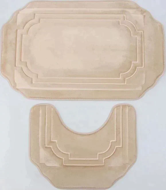 Набор ковриков для ванны и туалета Доляна «Гранж», 2 шт: 40×50, 50×80 см, цвет МИКС