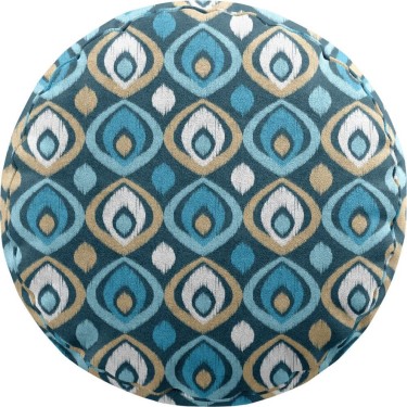 Подушка круглая Cortin «Икат орнамент»