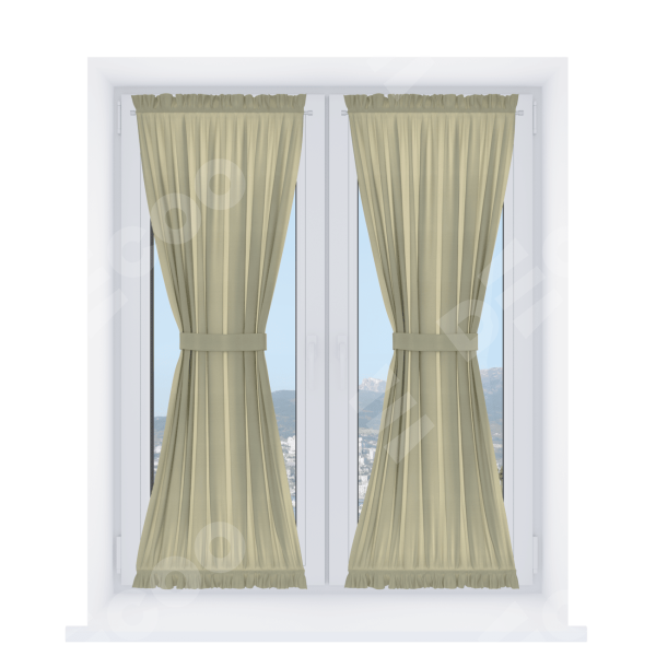 Штора песочные часы «Кортин», ткань блэкаут однотонный милано капучино