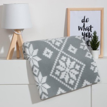 Плед "Экономь и Я" Зимние узоры 75*100 см, пл.160 г/м2, 100% п/э