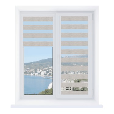 Рулонная штора День-ночь Уни 2 Dalin серый