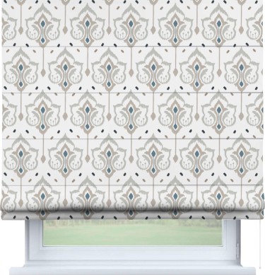 Римская штора «Кортин» для проема «Икат узор»