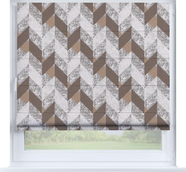 Римская штора «Кортин» на створку «Шеврон Либерти»