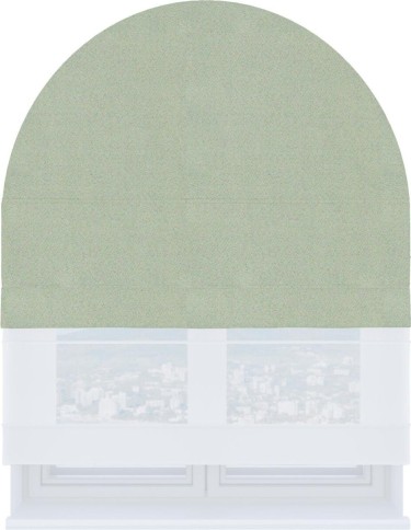 Римская штора «Кортин» день-ночь для арочного проёма, ткань блэкаут однотонный светло-серый