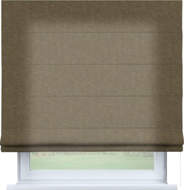 Римская штора «Кортин», канвас молочный шоколад, для проёма