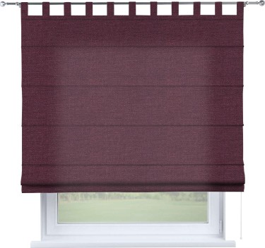 Римская штора на петлях «Кортин», ткань лён фиолетовый