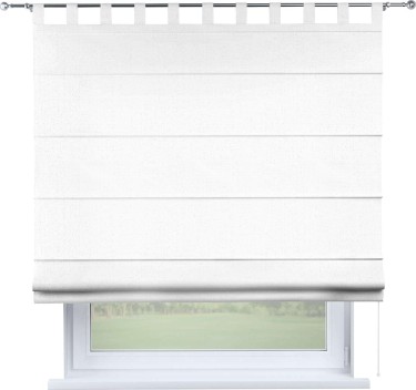 Римская штора на петлях «Кортин», ткань лён цвет белый