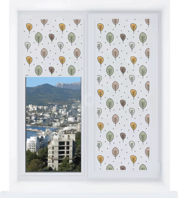 Рулонная штора Уни 2 с принтом Простые деревья