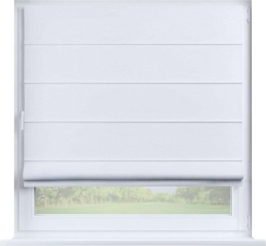 Римская штора «Кортин» на створку, ткань вельвет дымчато-белый