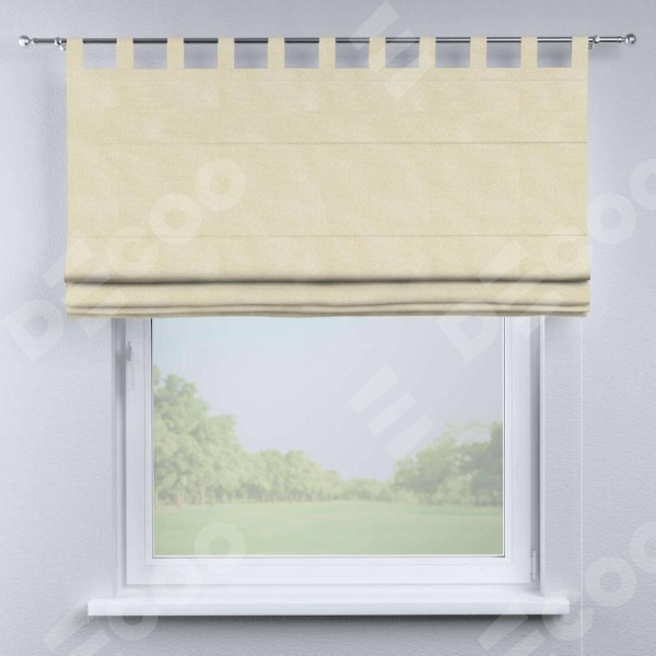 Римская штора на петлях «Кортин», ткань лён димаут, бежевый