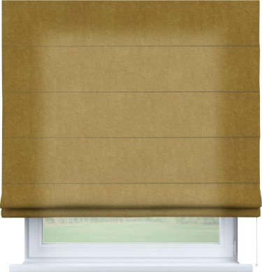 Римская штора «Кортин», канвас горчица, для проёма