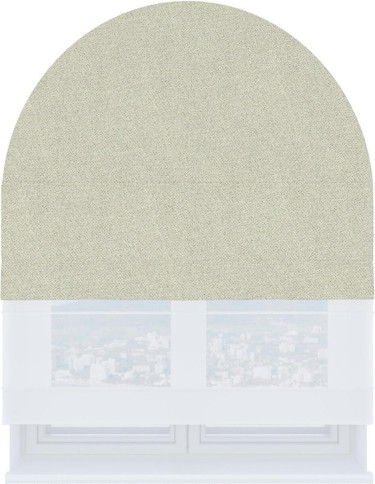 Римская штора «Кортин» день-ночь для арочного проёма, ткань твид блэкаут шампань