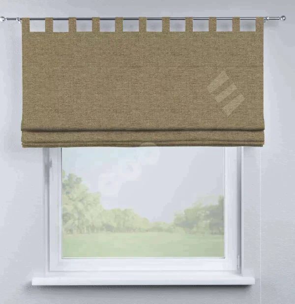 Римская штора на петлях «Кортин», стиф димаут тёмно-бежевый