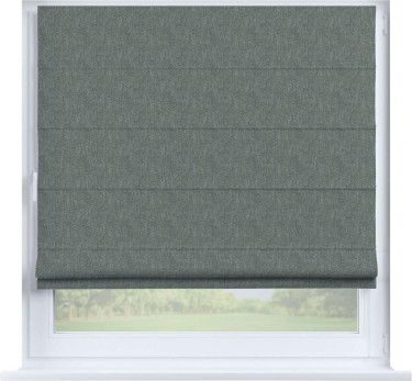 Римская штора «Кортин» на створку, ткань лён димаут, серый