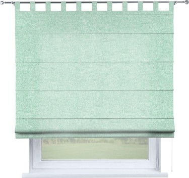 Римская штора на петлях «Кортин», ткань лён кашемир мятный