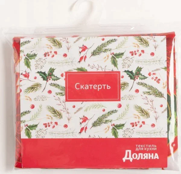 Скатерть Доляна «Новый год: Сказочное настроение» 145*180 +/- 2 см, 100% п/э