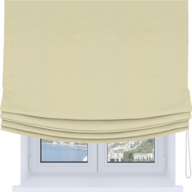 Римская штора Soft с мягкими складками, ткань блэкаут однотонный бежевый