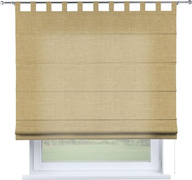 Римская штора на петлях «Кортин», ткань лён бежевый