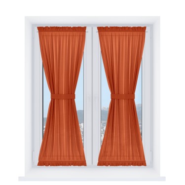 Штора песочные часы «Кортин» лён терракотовый