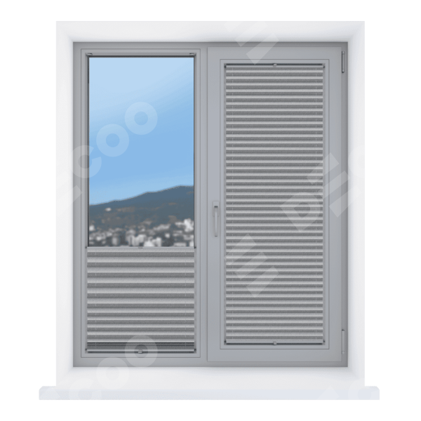 Штора плиссе ткань Виват стальной