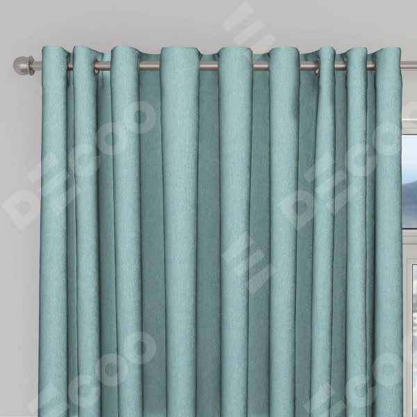 Шторы на люверсах ткань твид блэкаут, небесно-голубой