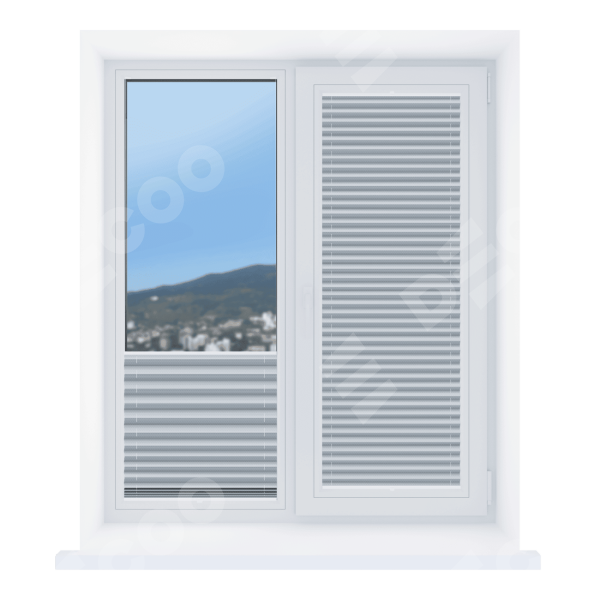 Штора плиссе Корона серый