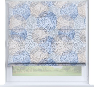 Римская штора «Кортин» на створку «Абстрактные круги»