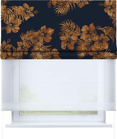 Римская штора «Кортин» день-ночь «Китайская роза»
