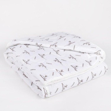 Одеяло всесезонное Адамас "Бамбук", размер 200х220 ± 5 см, 300гр/м2, чехол тик, цвет микс