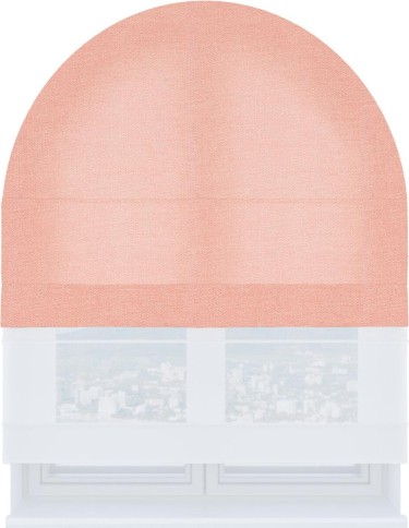 Римская штора «Кортин» день-ночь для арочного проёма, ткань лён розовый